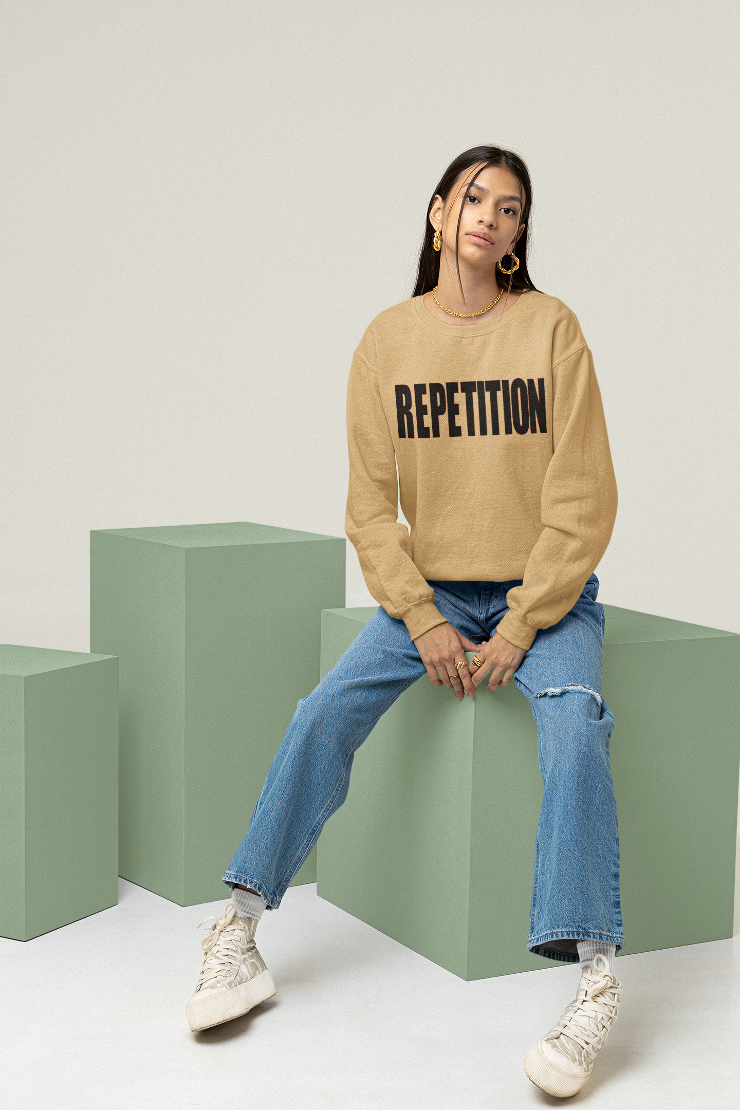 3.2 Women's Crewneck Pullovers - Khaki