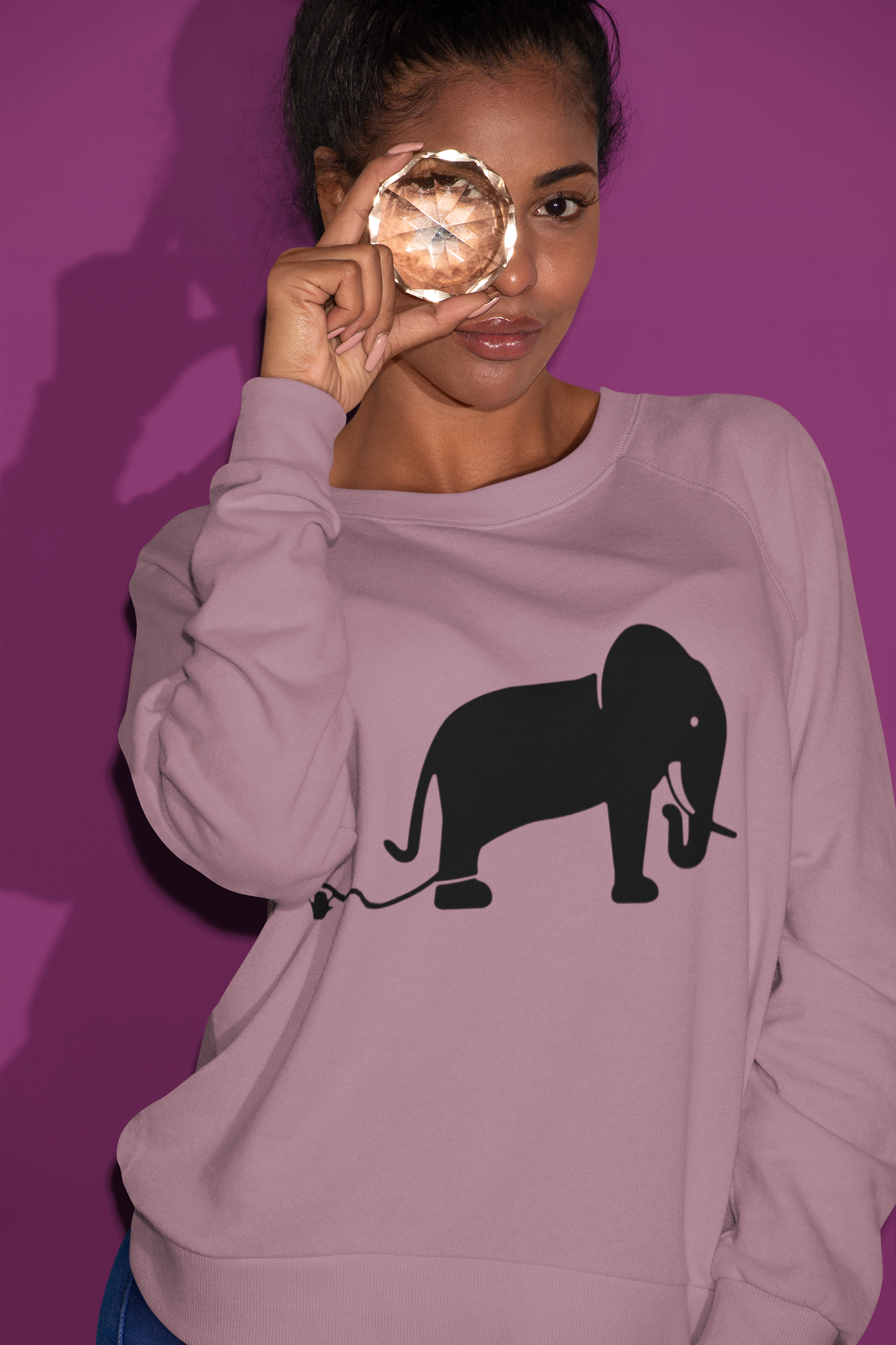 2.0 Women's Crewneck Pullovers - Hazy Pink
