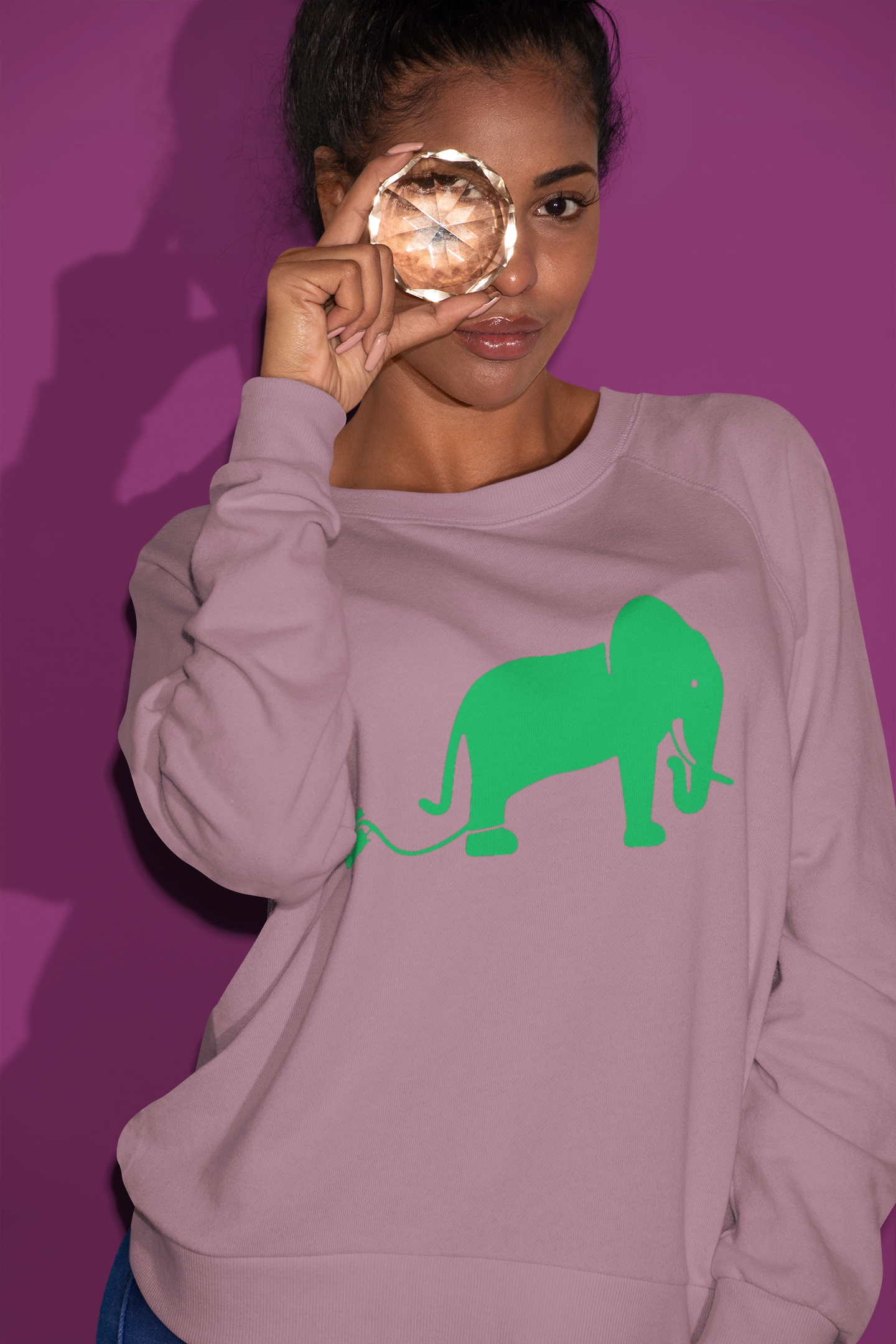2.0 Women's Crewneck Pullovers - Hazy Pink