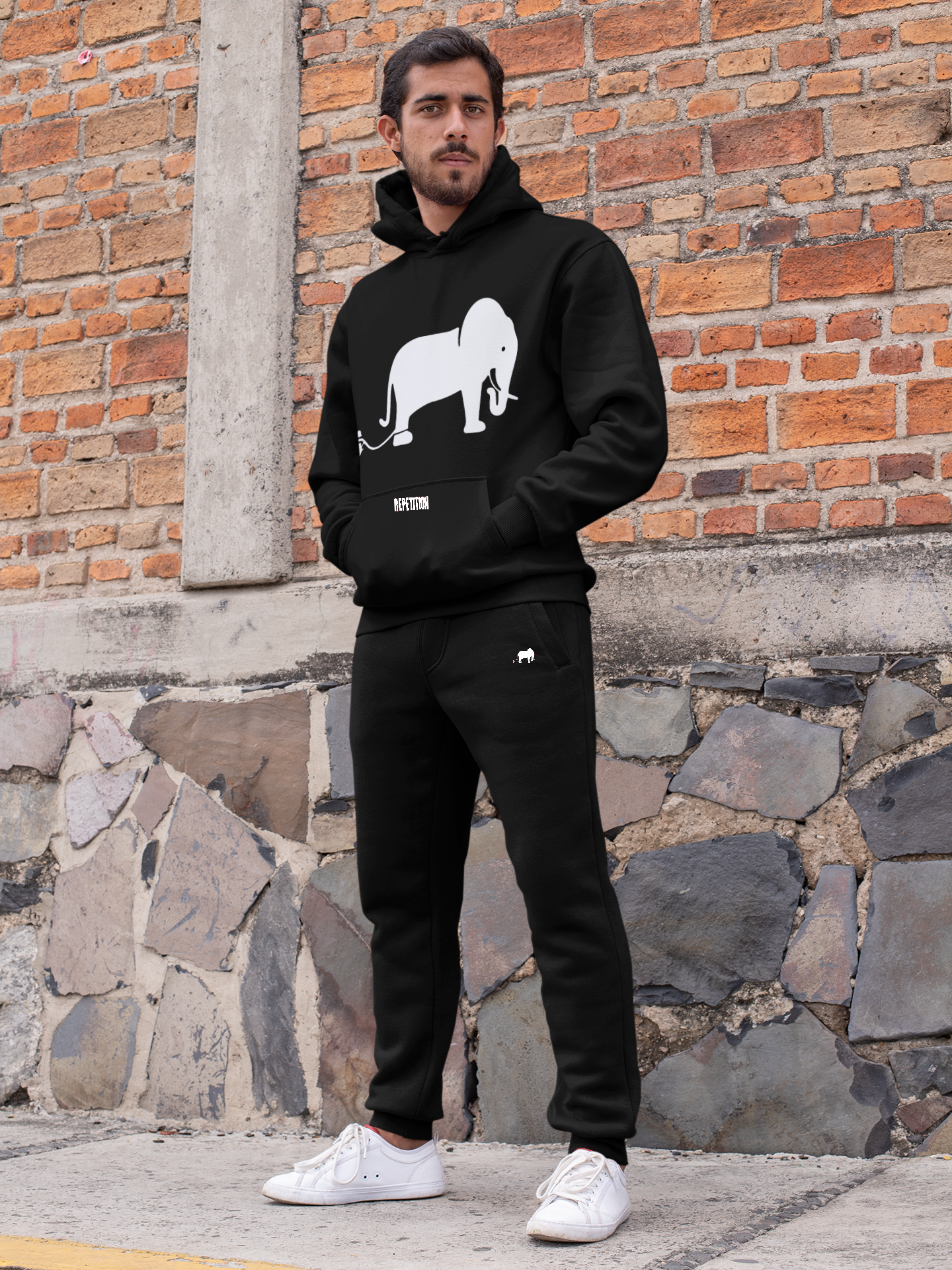 1. Men's Hoodie and Jogger Sets - Black