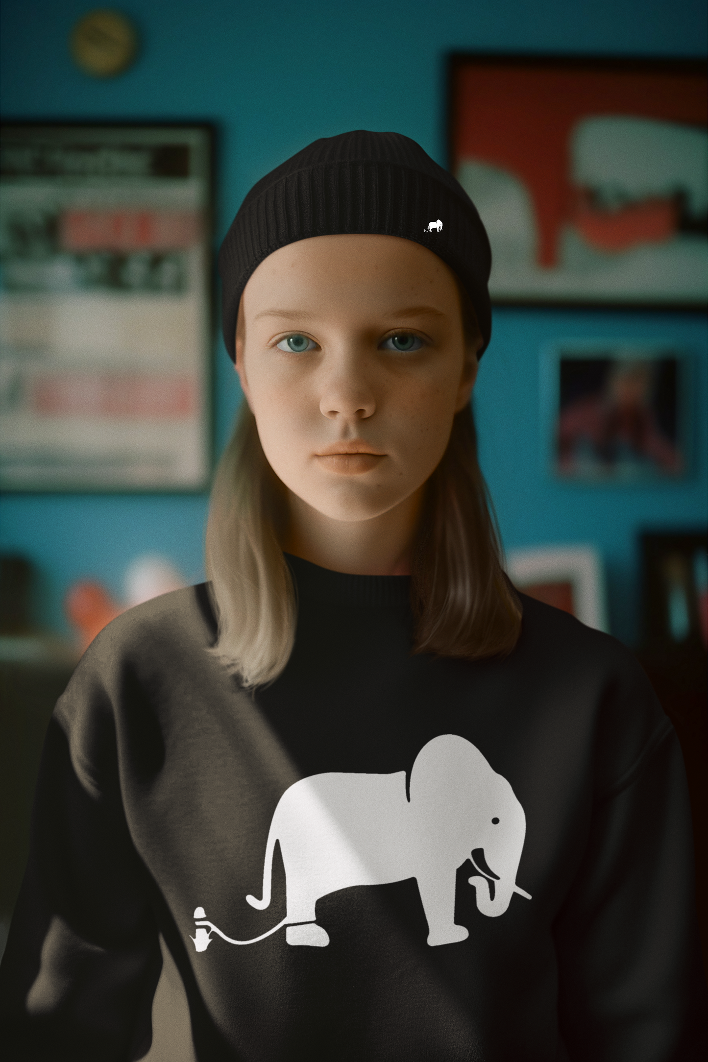 1.9 Women's Crewneck & Beanie Sets - Black