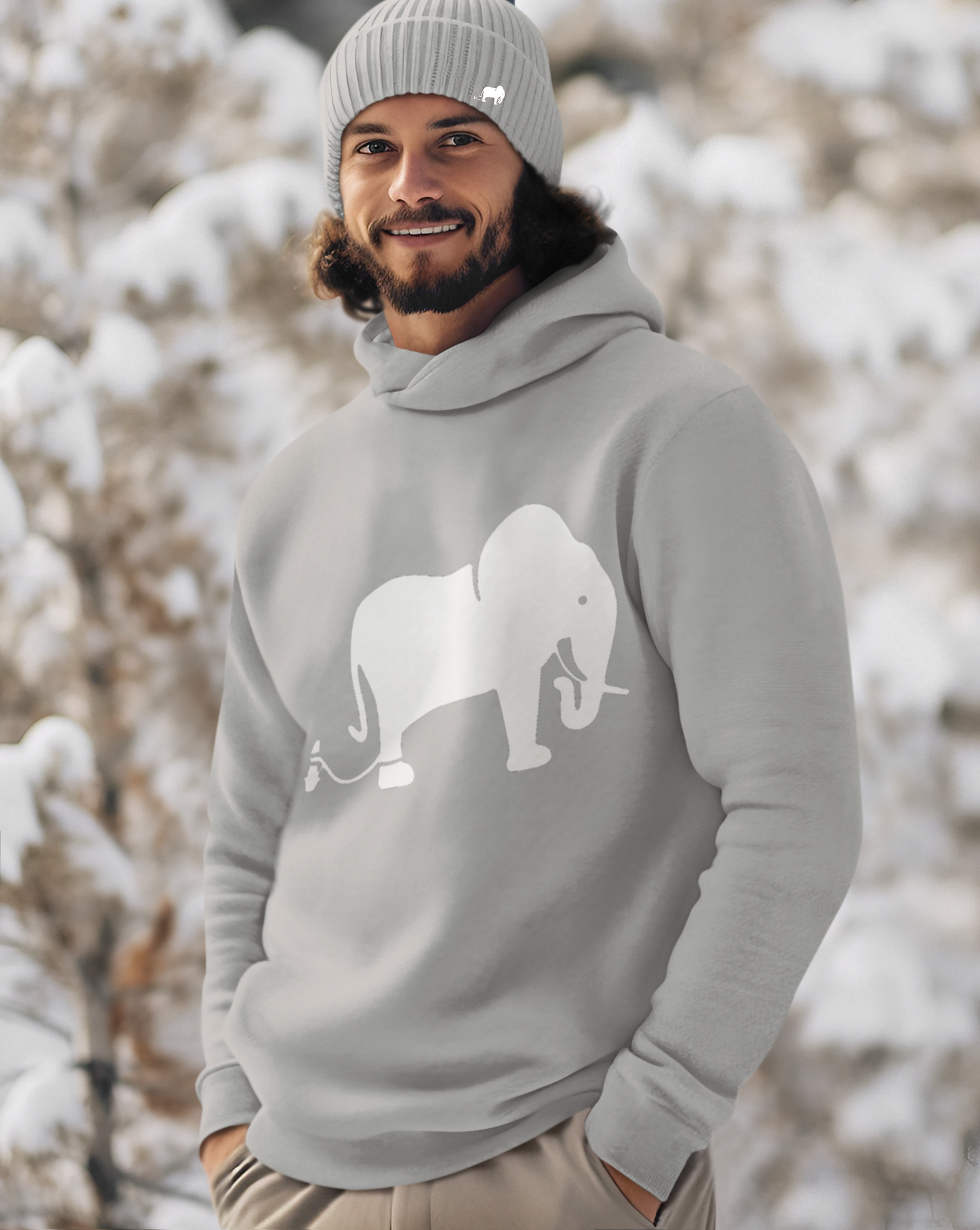 1.7 Men's Hoodie & Beanie Sets - Grey